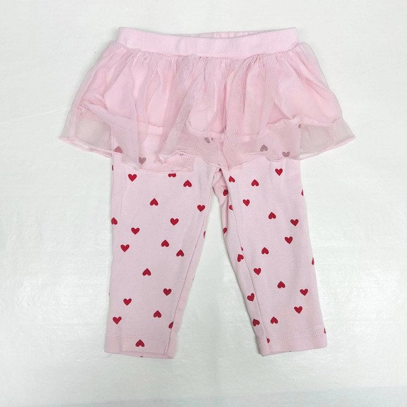 💙Pink Heart Pants with Attached Tutu [413] - Picture 1 of 4
